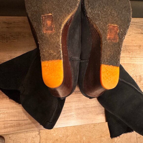 UGG Black Tall Wedge Boots — Classic + Cozy + Hard to Find - Picture 5 of 6